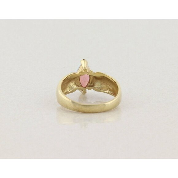 Gold over Sterling Silver Lab Created Opal Ring size 10 1/4 - Picture 7 of 7